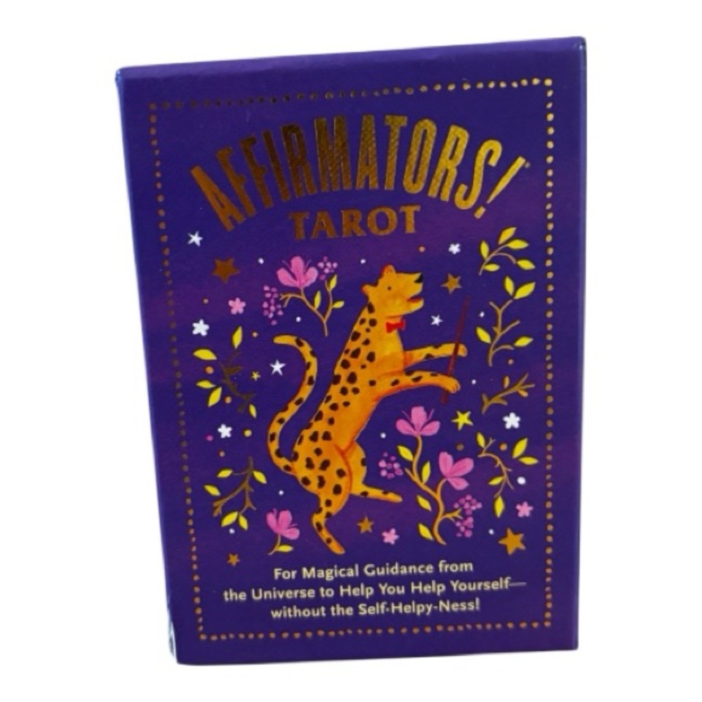 Affirmators! Tarot Deck - Purple & Gold Leopard Design